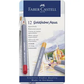 Faber-Castell Aquarellstift Goldfaber Aqua, 12er Metalletui
