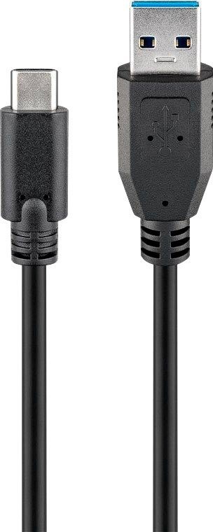 Goobay Sync & Charge Super Speed USB-CTM Smartphone-Kabel, USB 3.0 Typ A, USB Typ A, USB-C, USB Typ A, USB-C (100 cm) schwarz