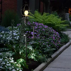 Solarleuchte Wegelampe Außenleuchte Industrial Wasserrohr Design Gartendeko LED Gartenleuchte mit Erdspieß, antik schwarz, LED, H 65 cm