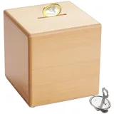 Wuhonghao Spardose Holz Personalisiert Groß,Holzspardose Kinder Bambus mit Schloss,XXL Sparschwein Personalisierte für Erwachsene,Taufgeschenke-Sparbox für Jungen/Mädchen, (10×10cm)