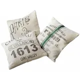 Loberon Destry Kissen 3er Set 40 x 40 cm Weiß