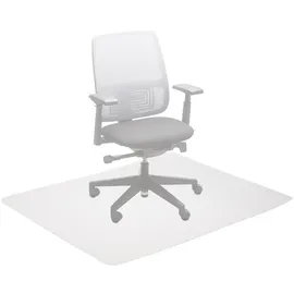 Relaxdays Bürostuhlunterlage 120x150 cm, kratzfeste PE Bodenschutzmatte, schalldämmende Unterlegmatte f. Büro, weiß