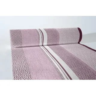 Mank Tischläufer Airlaid Lagos in Beere, 40 cm x 24 m , 1 Stück - Tischtuch stoffähnlich Linien Streifen Struktur