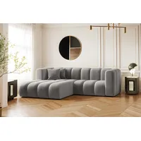 Kaiser Möbel Ecksofa L-form Sofa Grand Modular Stoff Haga und Salvador, Große Auswahl an Farben, moderner Stil, modular grau