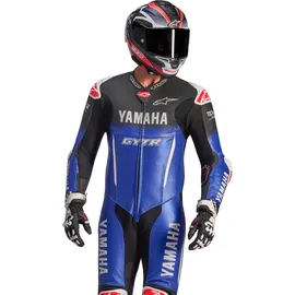 Alpinestars Yamaha GP-R7 Lederkombi - Blau/Schwarz/Weiß/Neon-Rot / 62