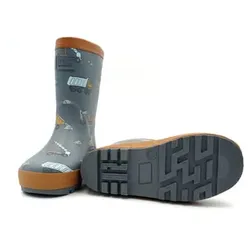 Maximo Kindergummistiefel Baustelle nebelgrau, Babymode (6 - 24 Monate)