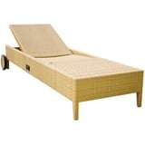 Inko Gartenliege Banda Natur Liege Relaxliege Sonnenliege Vario Polyrattan