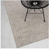 rug n' roll Wollteppich 2-Seitiger Skandi, modern, flachgewebe, strapazierfähig, handgewebt, Rechteckig grau 55 cm x 80 cm