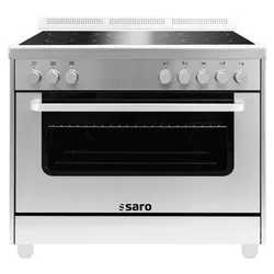 Saro Induktionsherd +Elektrobackofen Ts95Ind61X Silber