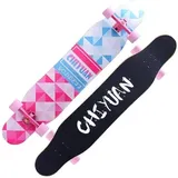 LvSenLin 118 cm Longboard Skate Boards abgeschlossen Explosives Skateboard Professionelles Double Rocker Skateboarding Erwachsene