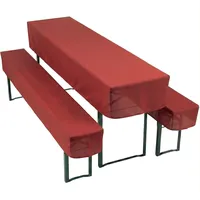 nyvi Biertischhussen Set NYVIGala - 3-teiliges Hussen-Set für Bierzeltgarnitur - Tischhusse 50x220 cm Biertische & 2 Bierbankhussen für 220x25 cm Sitzbänke - 2x 25x220 cm