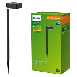Philips Sockelleuchte Kunststoff, Metall 54,0 cm Solar 1,5 W schwarz