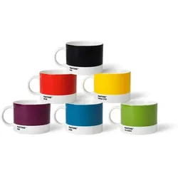 Pantone Porzellan Teebecher 6er-Set Set 1 - klassische Farben