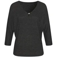 LASCANA 3/4-Arm-Shirt Damen schwarz Gr.48/50