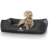 Knuffelwuff Hundebett Milan, XL 105 x 75cm, schwarz