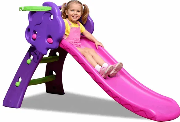 Kids Zone Rutsche purple mit Basketballkorb 130cm