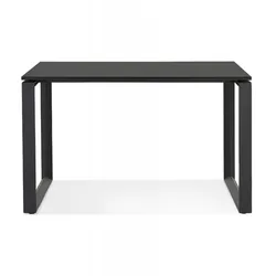 Schreibtisch BAKUS aus Holz und Metall  Computertisch mit Designer Look  Arbeitstisch in Schwarz  Industrieller Stil  Kadima Design