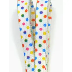 Schnürsenkel 120/140 polka dots white multi 120cm