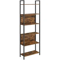 VASAGLE Bücherregal, braun, Holzwerkstoff, 24x186x60 cm, Wohnzimmer, /