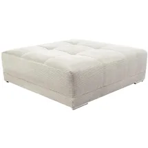 Jockenhöfer Hocker Moldau XXL Polyester 120 x 39 x 120 cm Beige/Grau
