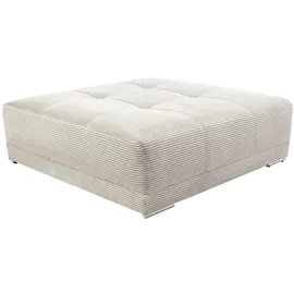 Jockenhöfer Hocker Moldau XXL Polyester 120 x 39 x 120 cm Beige/Grau