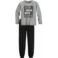 AUTHENTIC LE JOGGER Pyjama in meliert-grau-schwarz | Gr.: 182