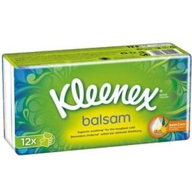 Kleenex® Taschentücher balsam 4-lagig weiß, 12x 9 Tücher