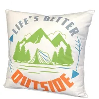 Heimtexland ® Dekokissen Surf Camper Outdoor Adventure Geschenk Deko