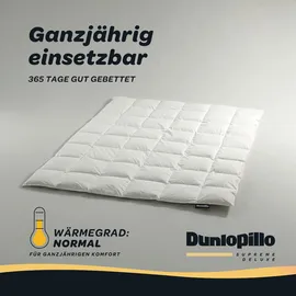 DUNLOPILLO Gänsedaunenbettdecke DUNLOPILLO "Dunlopillo Supreme Deluxe, "NEUHEIT" in Größe 135x220 & 155 220 cm", weiß, B:135cm L:200cm, Bezug: 100% Baumwolle.