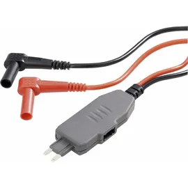 VOLTCRAFT MS-4S Messadapter Stecker-Mini-Flachsicherung - Lamellenstecker 4mm Schwarz, Rot