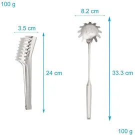 Intirilife Spaghettilöffel und Spaghettizange 2er Set | Gr.: onesize