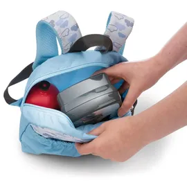 NICI Rucksack mit Roter Panda Plüschtier - blau