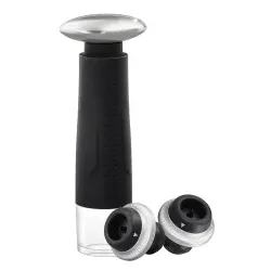TomFox Vakuum-Weinpumpe, 3-teilig 16114 , 1 x Pumpe + 2 Pumpstopfen