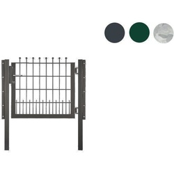 Gartentür Metall - feuerverzinkt - 100 x 110 cm - mit aufgesetzten Kugeln - vielseitig montierbar - langlebig - Gartenpforte für Schmuckzäune