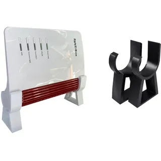 Ständer kompatibel mit AVM Fritzbox 5530 Fiber | Füße | Halter | Kompatibles Zubehör (34 mm, Schwarz) – kein Originalteil