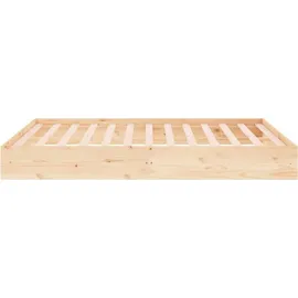 vidaXL Massivholzbett 200 x 200 cm Braun