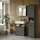 KADIMA DESIGN HAMBURG Hochschrank 33 x 181 x 34 cm Graphit Kunststoff