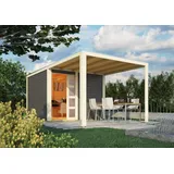 Karibu Quellsee 2«, BxT: 542,5x276 cm (Set), mit Anbaudach, naturbelassen oder terragrau