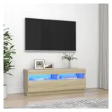 vidaXL TV-Schrank mit LED-Leuchten Sonoma-Eiche 100x35x40 cm