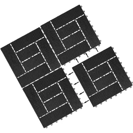 CASARIA WPC Fliesen 11x Mosaik Anthrazit