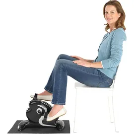 eloneo Arm- und Beintrainer mini Bike Pedaltrainer mit Motor, inkl. Trainingsdisplay, Massage-Handgriffe Anti-Rutschmatte, ideal für Senioren... - Silber