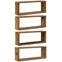 vidaXL Würfel-Wandregale 4 Stk. 60 x 15 x 23 cm Braun