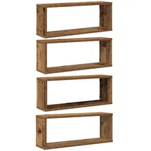 vidaXL Würfel-Wandregale 4 Stk. 60 x 15 x 23 cm Braun