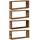 vidaXL Würfel-Wandregale 4 Stk. 60 x 15 x 23 cm Braun