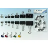 Wedo Foldback-Klammern – 25 mm – 12 Stück – schwarz