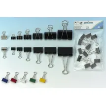 Wedo Foldback-Klammern – 25 mm – 12 Stück – schwarz
