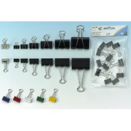 Wedo Foldback-Klammern – 25 mm – 12 Stück – schwarz