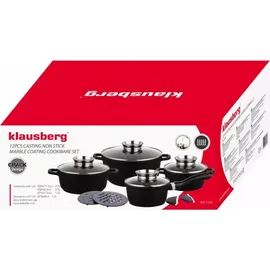 Klausberg KB-7360 12 Teile Granitgrau - Schwarz