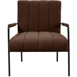 Svita Loungesessel KYLE Bouclé 70 x 80 x 75 cm Braun