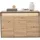 VOLEO Sideboard 130 x 88 x 38 cm Schwarz / Eiche